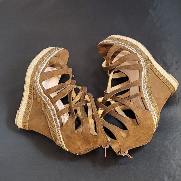 DESINE BY JACOBIES WEDGE MULTI-STRAPS OPEN TOE WOMEN"S SANDAL - Picture 8 of 12